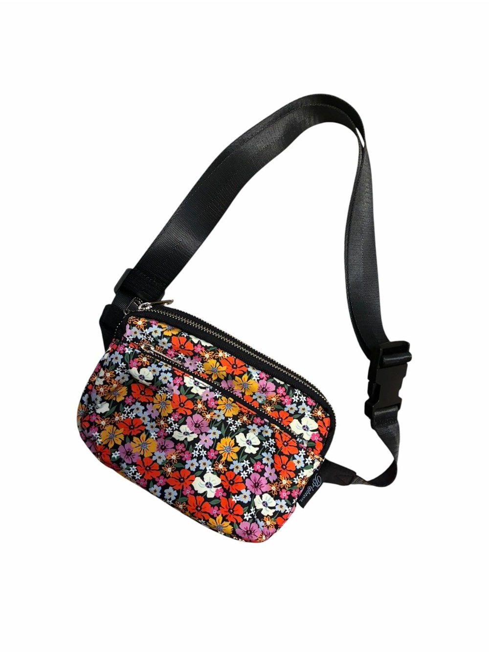 Brighton Painted Poppies Floral Belt Bag Multi Color Canvas Crossbody
